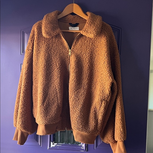 Free Assembly Jackets & Blazers - Cozy Brown Teddy Jacket